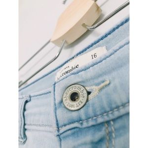 Abercrombie Light Washed Cut-Off Jean Shorts